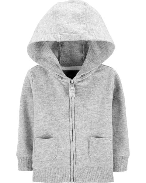 Carter's Baby Boy Dark Grey Zip-Up French Terry Hoodie main image 1