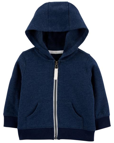 Carter's Baby Girl Peach Zip-Up French Terry Hoodie